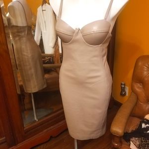 House of CB London Lana vegan leather bustier dress M